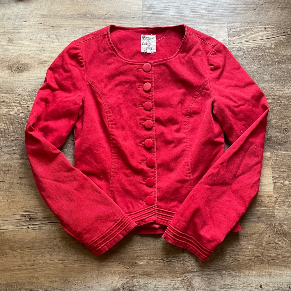Tulle Red Blazer